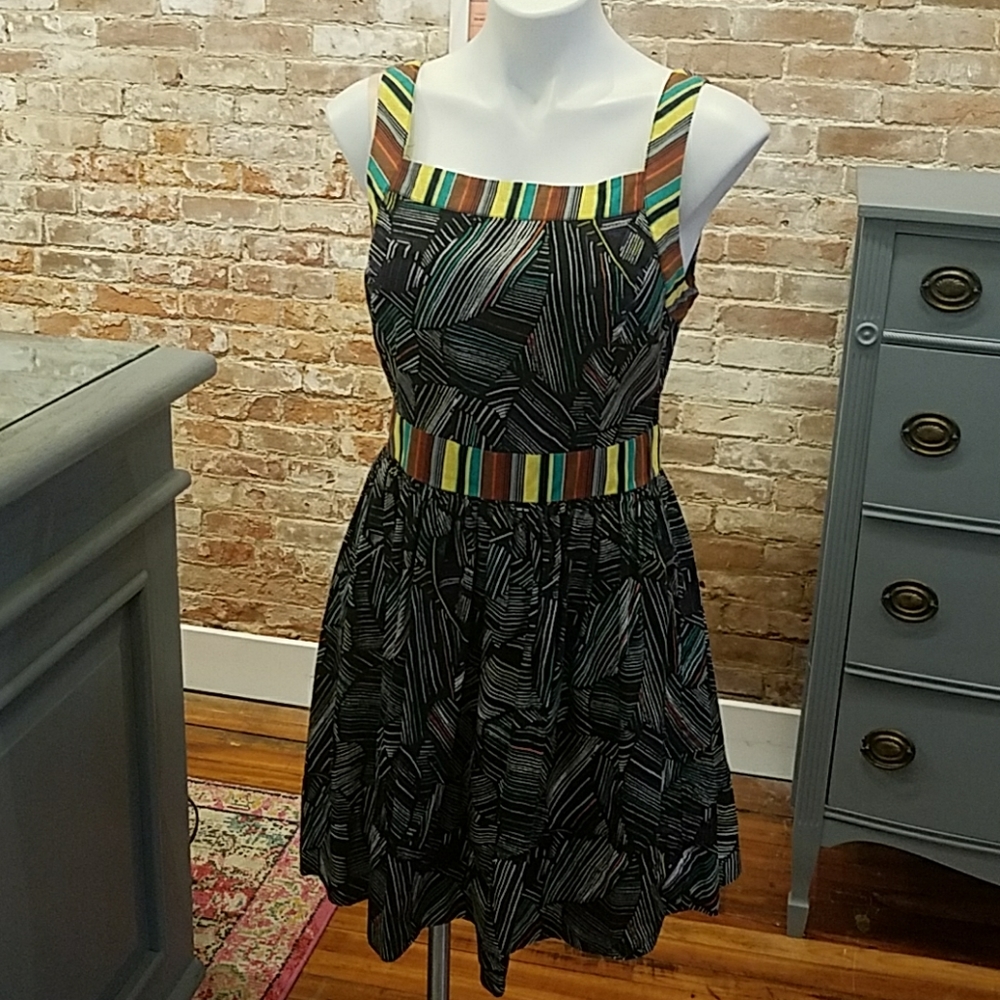 Summer Cotton Blend Multicolor Dress